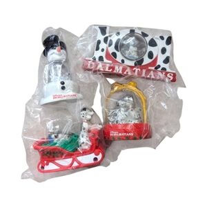 Unopened McDonald's Vintage Christmas snow globe Dalmatians